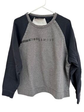 Women's Under Armour Gray & Black Raglan Pullover Sweatshirt
